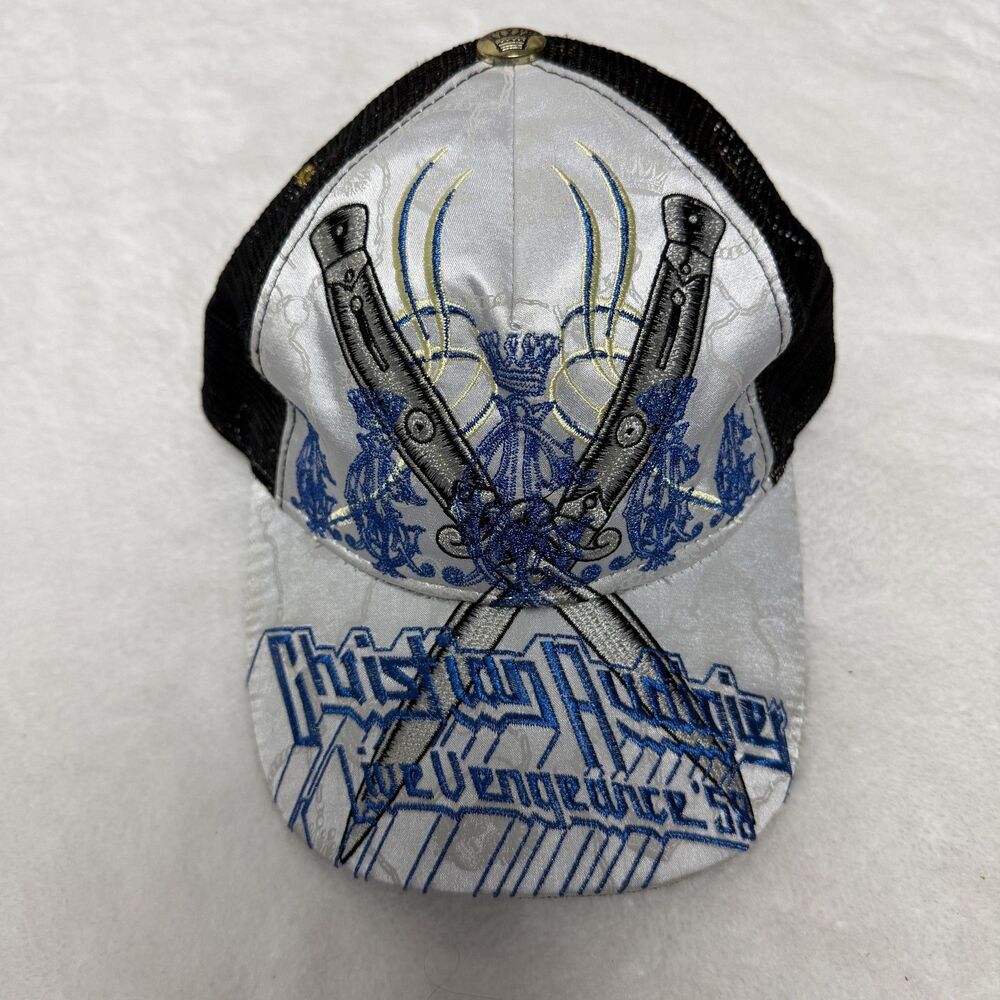 Christian Audigier Hat Y2K Cap Snapback Mens One Size The Vengeance Adjustable